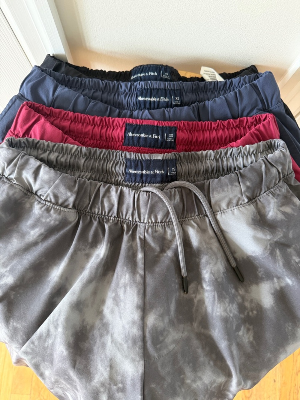 Abercrombie & Fitch Men’s Nylon Shorts - Set of 4.